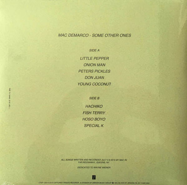 Mac Demarco - Some Other Ones | Captured Tracks (CTSP-032) - 3 Mac Demarco - Some Other Ones | Captured Tracks (CTSP-032) - 3