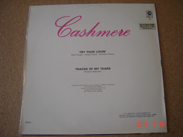 Cashmere - Try Your Lovin´ / Tracks Of My Tears | Philly World Records (PWSL 113) - main