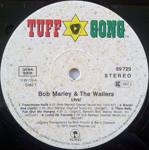 Bob Marley & The Wailers - Live! | Tuff Gong (89729) - 3 Bob Marley & The Wailers - Live! | Tuff Gong (89729) - 3