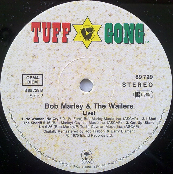 Bob Marley & The Wailers - Live! | Tuff Gong (89729) - 4 Bob Marley & The Wailers - Live! | Tuff Gong (89729) - 4