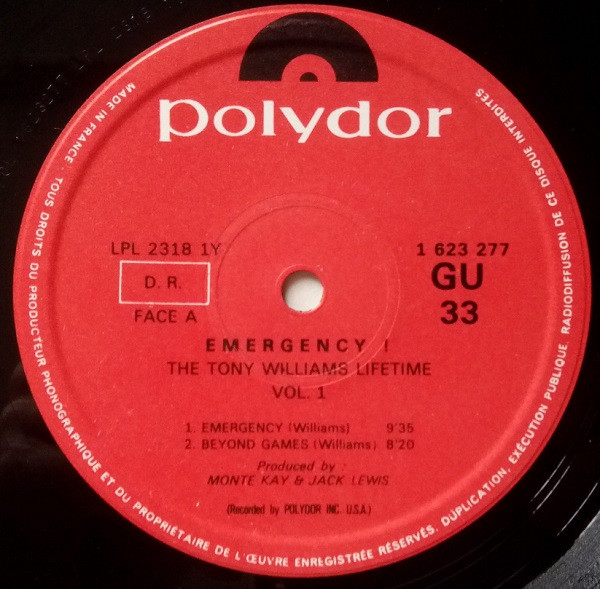 The Tony Williams Lifetime - Emergency! | Polydor (1 623 277 GU) - 3