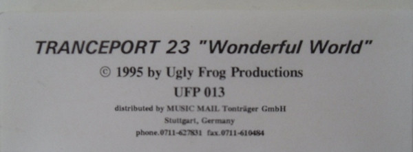 Tranceport 23 - Wonderful World | Ugly Frog Productions (UFP 013) - 4