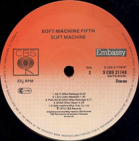 Soft Machine - Fifth | Embassy (CBS 31748) - 4