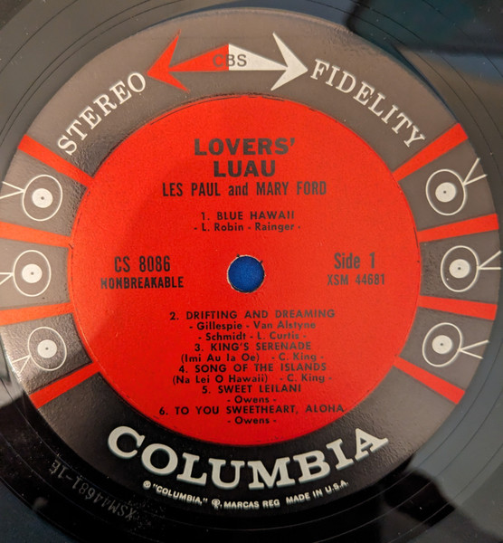 Les Paul & Mary Ford - Lovers' Luau | Columbia (CS 8086) - 3 Les Paul & Mary Ford - Lovers' Luau | Columbia (CS 8086) - 3