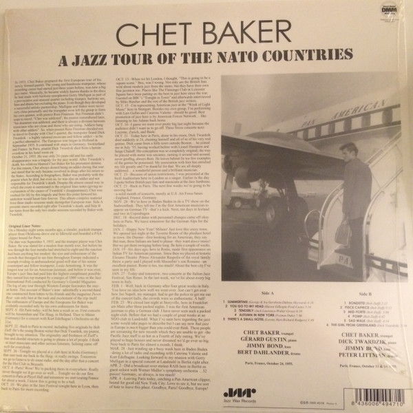 Chet Baker - In Europe: A Jazz Tour Of The Nato Countries | Jazz Wax Records (JWR 4519) - 2 Chet Baker - In Europe: A Jazz Tour Of The Nato Countries | Jazz Wax Records (JWR 4519) - 2