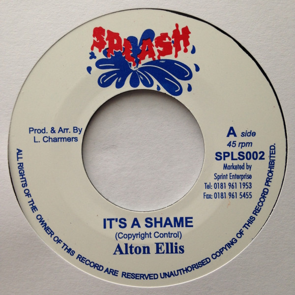 Alton Ellis - It's A Shame | Splash (SPLS002) - main