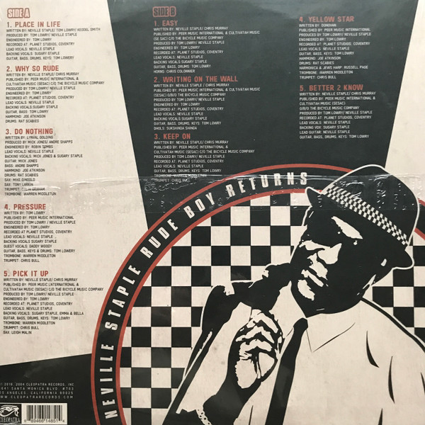 Neville Staple - Rude Boy Returns (Limited Edition - Orange Vinyl) [Vinyl] | Cleopatra (CLO 1485) - 2
