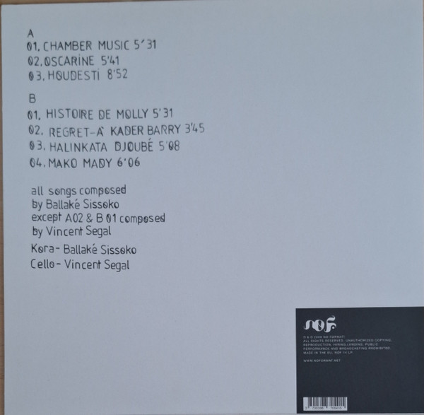 Ballaké Sissoko - Vincent Segal - Chamber Music | No Format (NØF.14 LP) - 2 Ballaké Sissoko - Vincent Segal - Chamber Music | No Format (NØF.14 LP) - 2