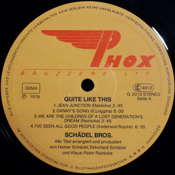 Schädel Bros. - Quite Like This | Phox (G 2013) - 3