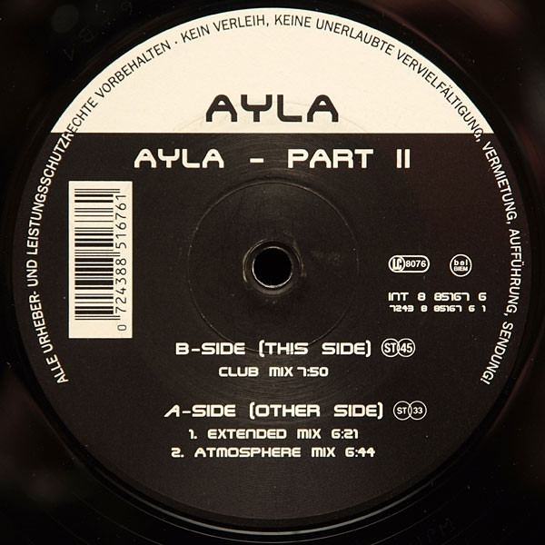 Ayla - Ayla Part II | Maddog (INT 8 85167 6) - 2