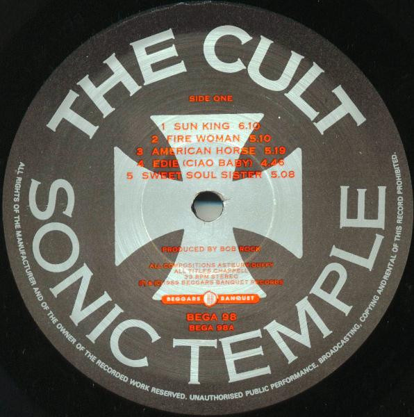 The Cult - Sonic Temple | Beggars Banquet (BEGA 98) - 3