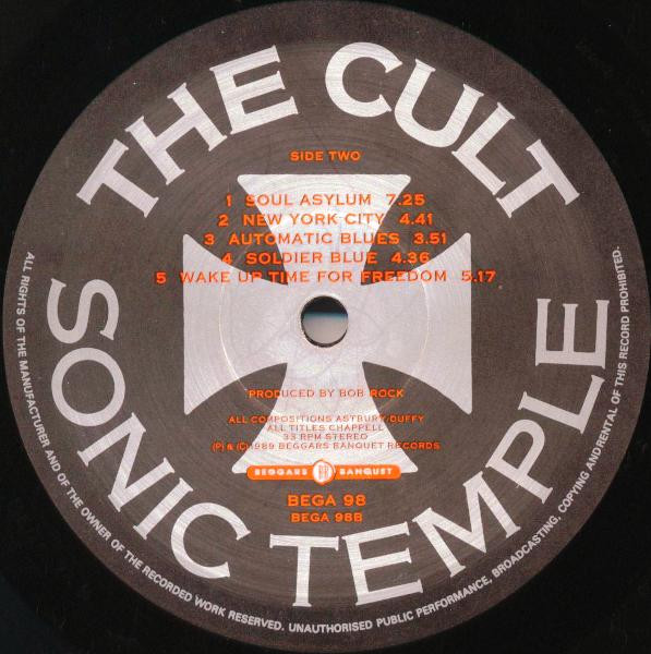 The Cult - Sonic Temple | Beggars Banquet (BEGA 98) - 4