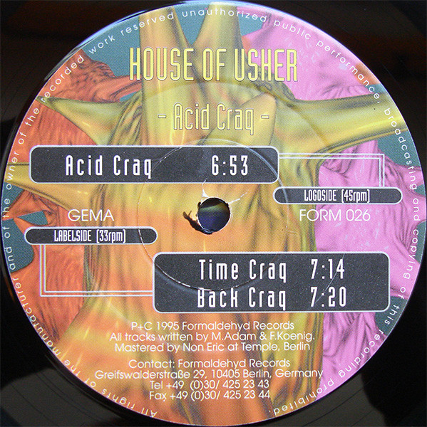 House Of Usher - Acid Craq | Formaldehyd (FORM 026) - 2 House Of Usher - Acid Craq | Formaldehyd (FORM 026) - 2