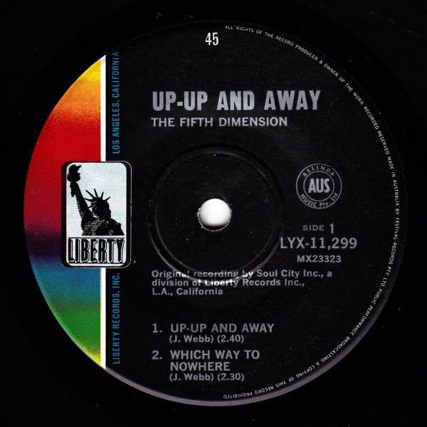 The Fifth Dimension - Up-Up And Away | Liberty (LYX-11,299) - 3 The Fifth Dimension - Up-Up And Away | Liberty (LYX-11,299) - 3