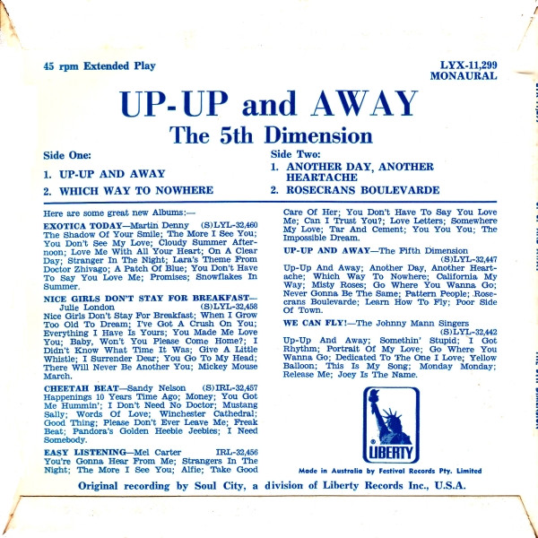 The Fifth Dimension - Up-Up And Away | Liberty (LYX-11,299) - 2 The Fifth Dimension - Up-Up And Away | Liberty (LYX-11,299) - 2