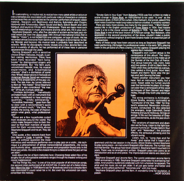 Stéphane Grappelli - Stéphane Grappelli Plays Jerome Kern | GRP (GR-1032) - 3
