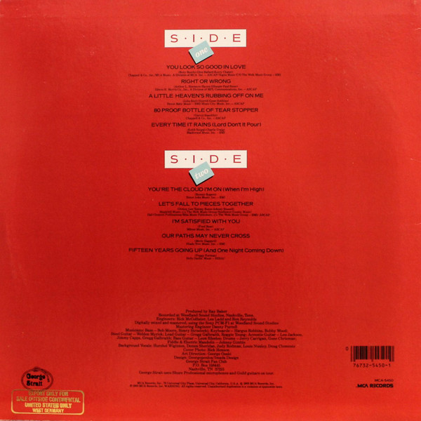 George Strait - Right Or Wrong | MCA Records (MCA-5450) - 2 George Strait - Right Or Wrong | MCA Records (MCA-5450) - 2