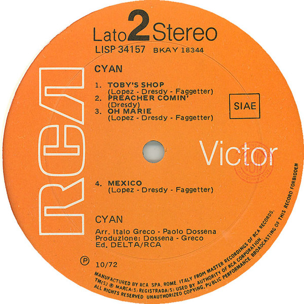 Cyan - Cyan | RCA Victor (LISP 34157) - 4 Cyan - Cyan | RCA Victor (LISP 34157) - 4