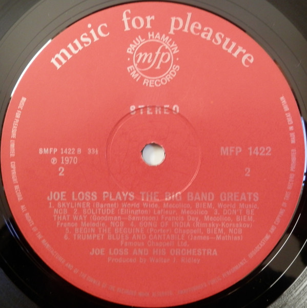 Joe Loss - Joe Loss Plays The Big Band Greats | Music For Pleasure (MFP 1422) - 4