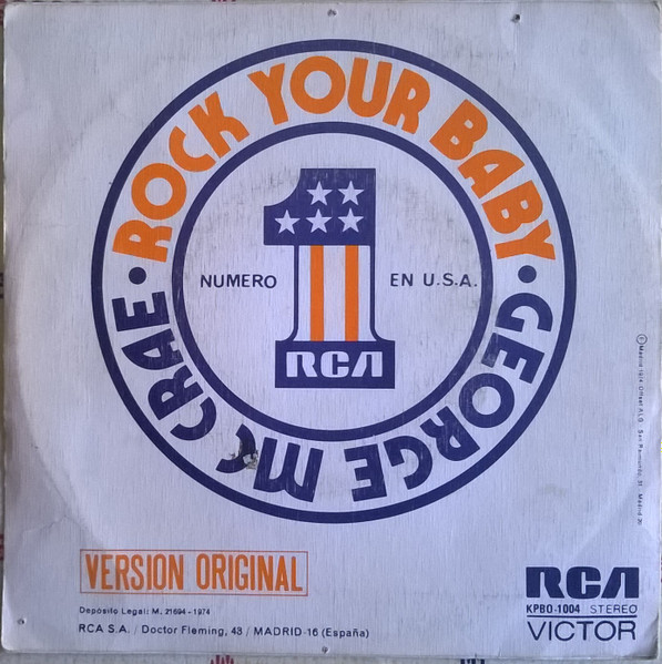 George McCrae - Rock Your Baby | RCA Victor (KPBO-1004) - 2