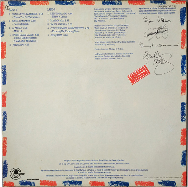 ABBA - Gracias Por La Musica | Carnaby (TXS 3177) - 2 ABBA - Gracias Por La Musica | Carnaby (TXS 3177) - 2