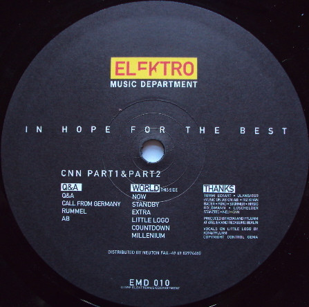 In Hope For The Best - CNN | Elektro Music Department (EMD010) - 3