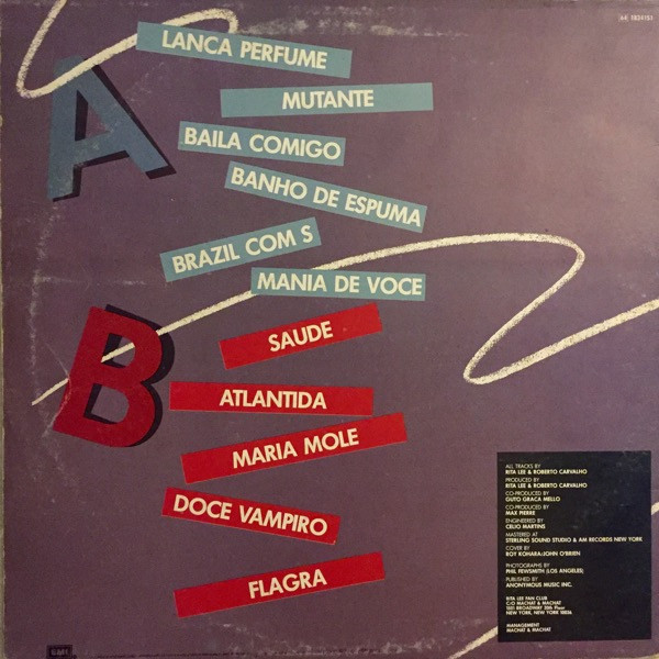 Rita Lee & Roberto - Baila Brazil | EMI (64 1834151) - 2 Rita Lee & Roberto - Baila Brazil | EMI (64 1834151) - 2