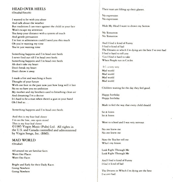 Tears For Fears - Tears Roll Down (Greatest Hits 82-92) | Fontana (P4 10939) - 4 Tears For Fears - Tears Roll Down (Greatest Hits 82-92) | Fontana (P4 10939) - 4