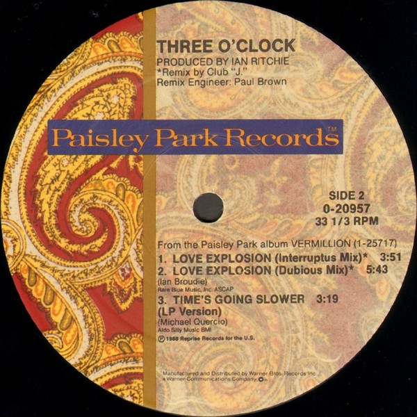 The Three O'Clock - Love Explosion | Paisley Park (0-20957) - 4