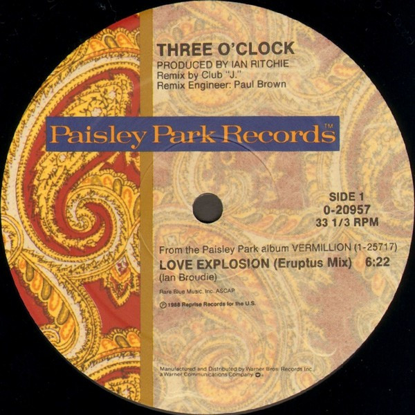 The Three O'Clock - Love Explosion | Paisley Park (0-20957) - 3