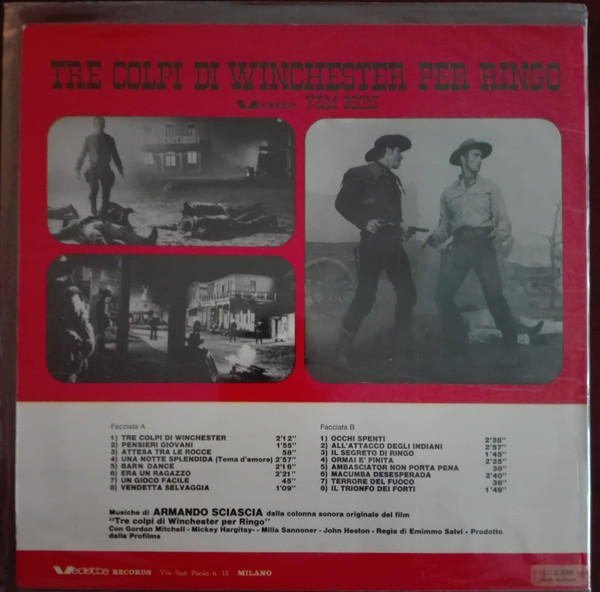 Armando Sciascia - Tre Colpi Di Winchester Per Ringo | Vedette Records (STEREO VRMS 315) - 2 Armando Sciascia - Tre Colpi Di Winchester Per Ringo | Vedette Records (STEREO VRMS 315) - 2