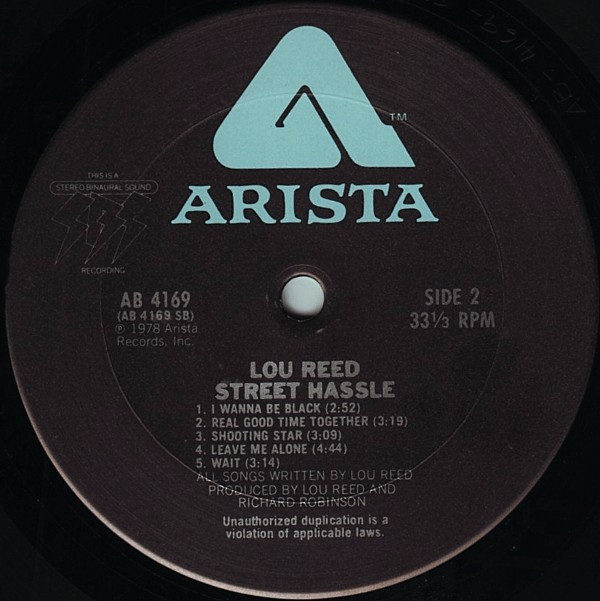 Lou Reed - Street Hassle | Arista (AB 4169) - 3 Lou Reed - Street Hassle | Arista (AB 4169) - 3