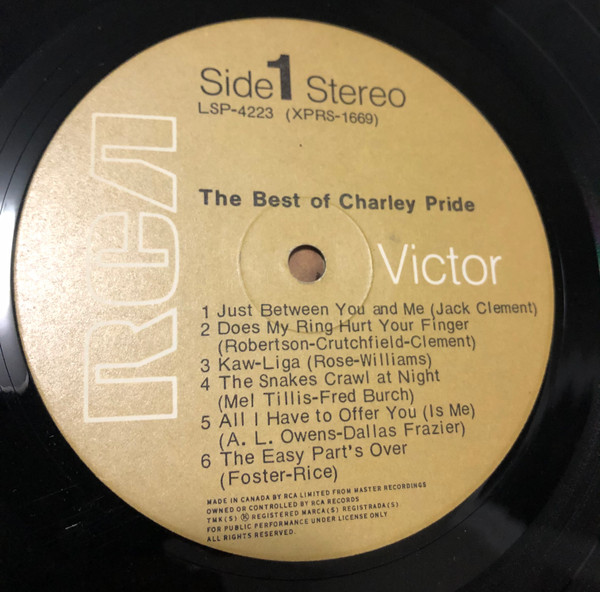 Charley Pride - The Best Of Charley Pride | RCA Victor (LSP-4223) - 3 Charley Pride - The Best Of Charley Pride | RCA Victor (LSP-4223) - 3