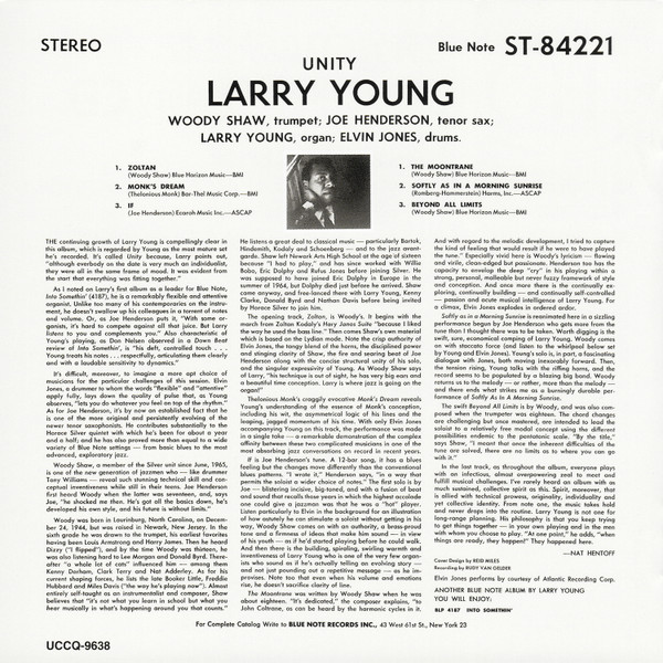Larry Young - Unity | Blue Note (UCCQ-9638) - 4