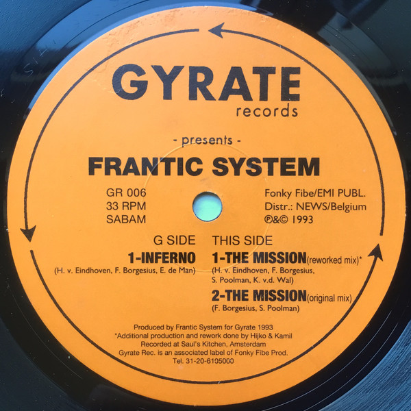 Frantic System - Inferno | Gyrate Records (GR 006) - main Frantic System - Inferno | Gyrate Records (GR 006) - main
