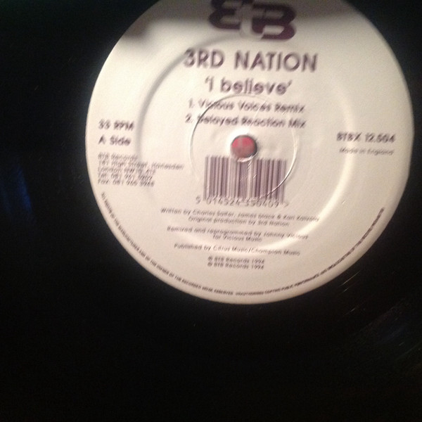 3rd Nation - I Believe (Remix) | BTB Records (BTBX 12.504)