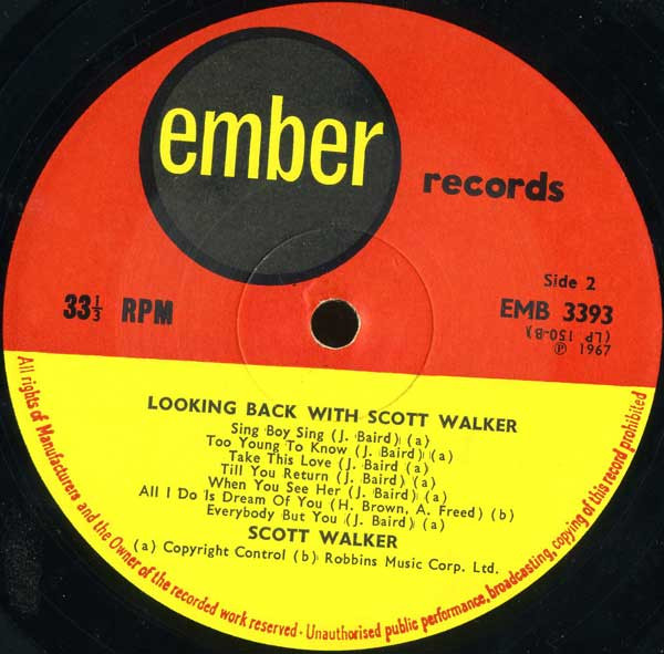 Scott Walker - Looking Back With Scott Walker | Ember Records (EMB 3393) - 3