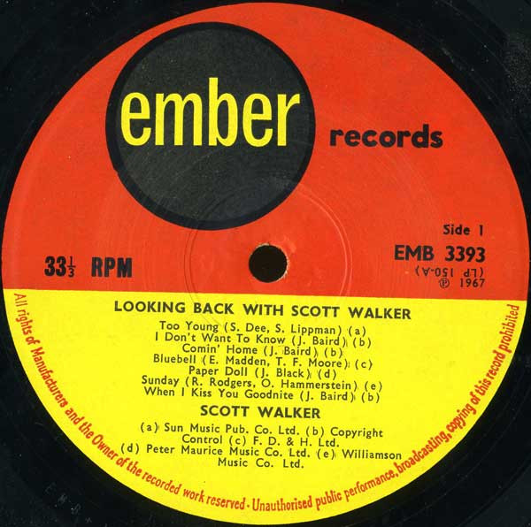 Scott Walker - Looking Back With Scott Walker | Ember Records (EMB 3393) - 4