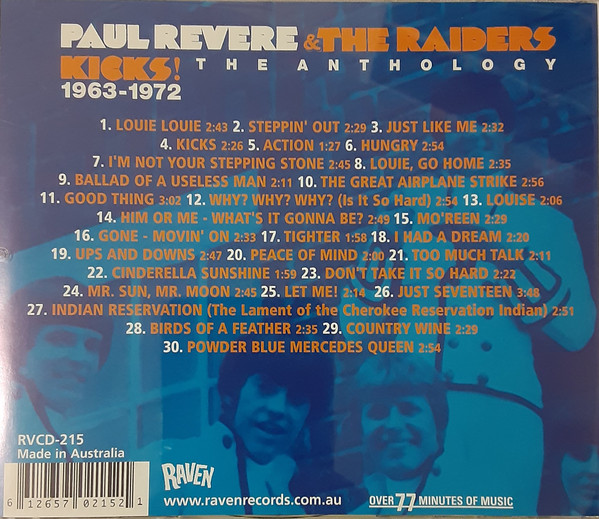 Paul Revere & The Raiders - Kicks! The Anthology 1963-1972 CD | Raven Records (RVCD-215) - 2 Paul Revere & The Raiders - Kicks! The Anthology 1963-1972 CD | Raven Records (RVCD-215) - 2