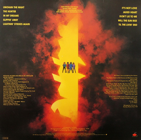 Dokken - Under Lock And Key | Elektra (P-13212) - 4