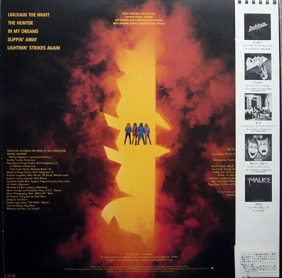 Dokken - Under Lock And Key | Elektra (P-13212) - 2