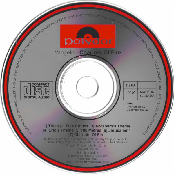 Vangelis - Chariots Of Fire [CD] | Polydor (P2-00020) - 3