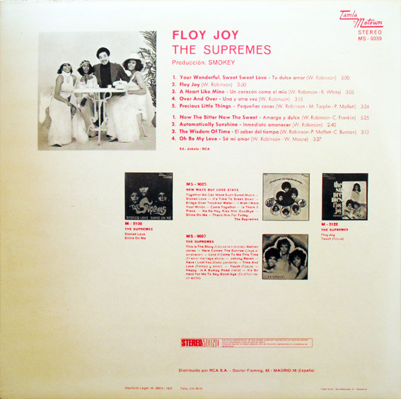 The Supremes - Floy Joy | Tamla Motown (MS-9039) - main