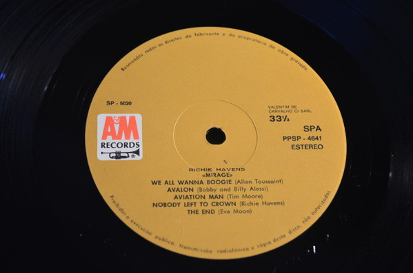 Richie Havens - Mirage | A&M Records (PPSP 4641) - 3