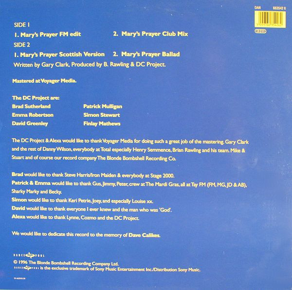 DC Project Featuring Alexa - Mary's Prayer | Dance Pool (DAN 663542 6) - 2
