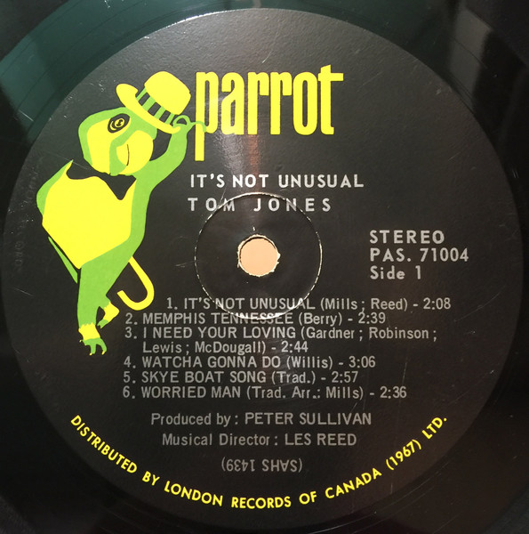 Tom Jones - It's Not Unusual | Parrot (PAS 71004) - 3 Tom Jones - It's Not Unusual | Parrot (PAS 71004) - 3