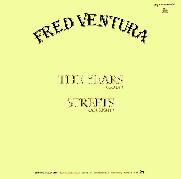 Fred Ventura - The Years (Go By) | ZYX Records (5221) - 2