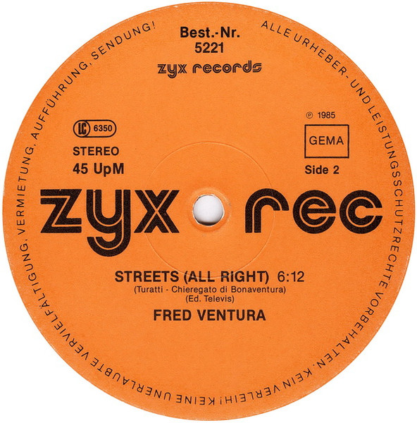 Fred Ventura - The Years (Go By) | ZYX Records (5221) - 4