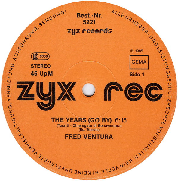Fred Ventura - The Years (Go By) | ZYX Records (5221) - 3