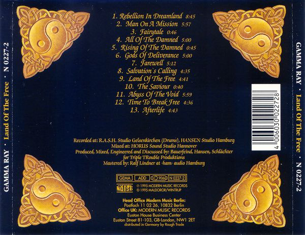 Gamma Ray - Land Of The Free | Noise (N 0227-2) - 4 Gamma Ray - Land Of The Free | Noise (N 0227-2) - 4